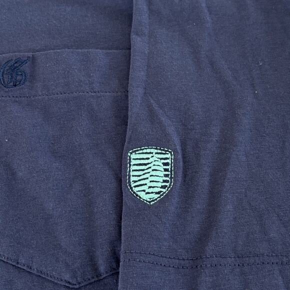 Greyson Spirit Polo Pima Cotton Blend Chest Pocket Embroidered CC Logo XXL Blue - Picture 7 of 7